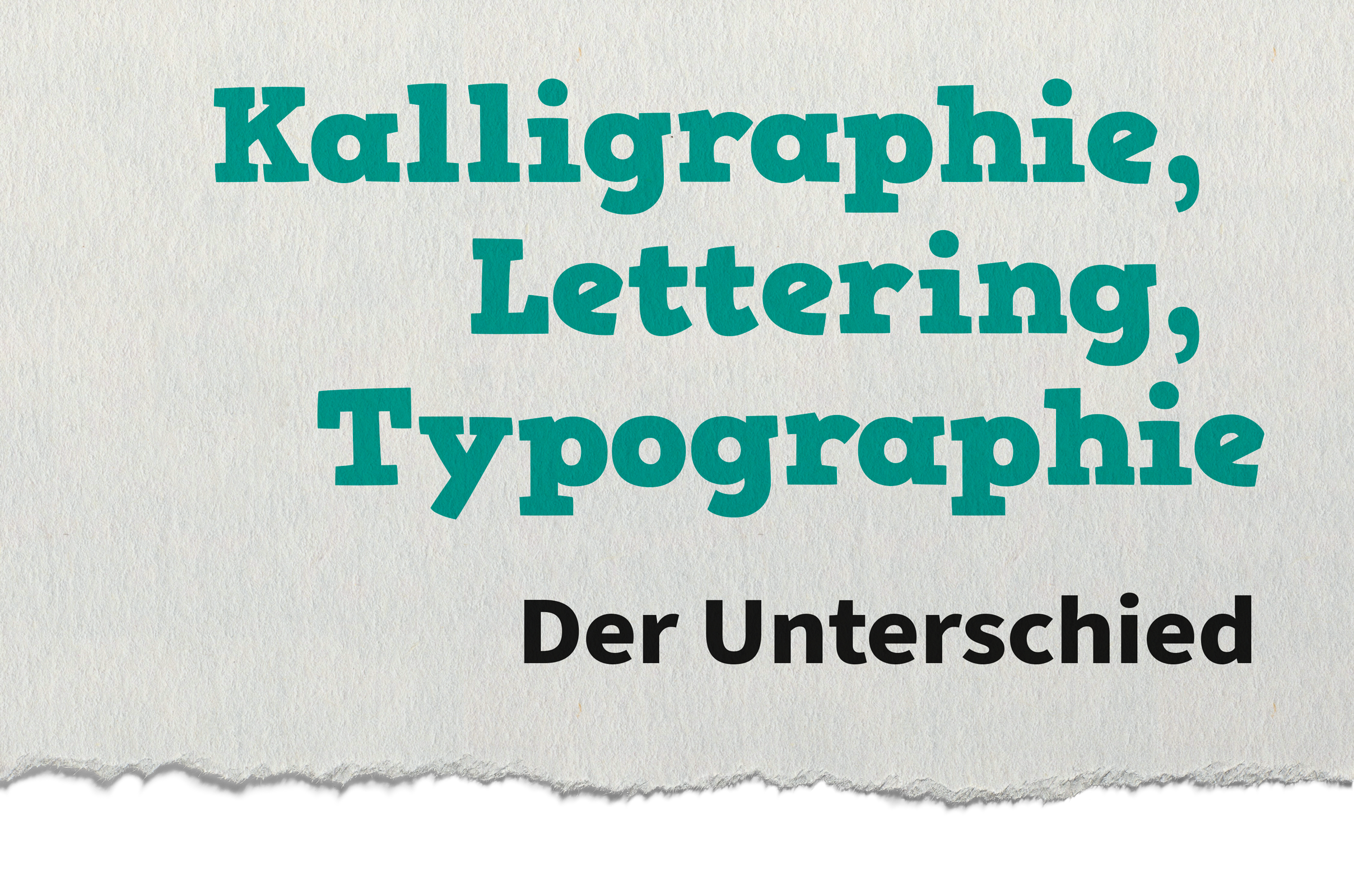 Unterschied Kalligrafie Lettering Typografie