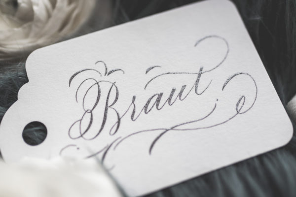 kalligraphie liebesbrief silber
