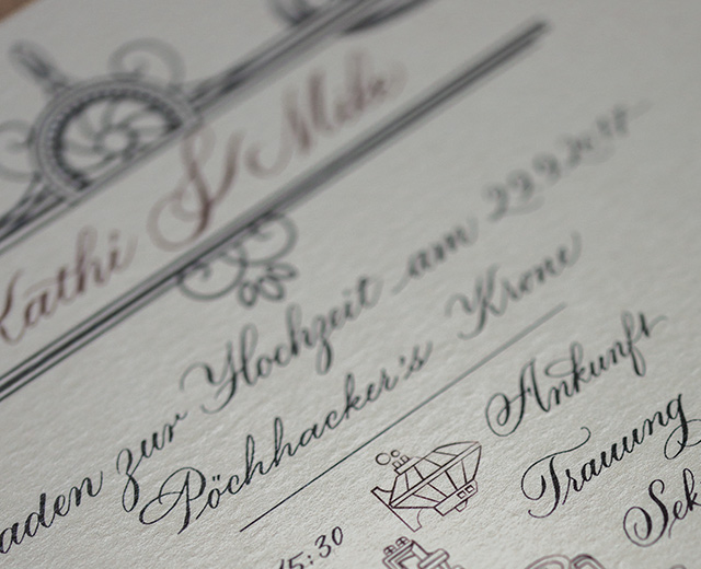 steampunk hochzeit kalligraphie