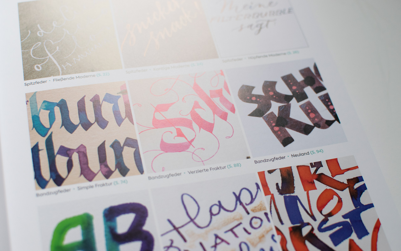 kalligrafie alphabete buch