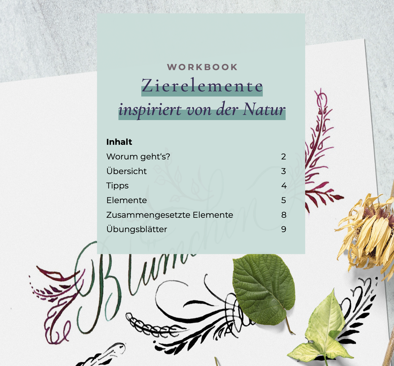 Workbook: Von der Natur inspirierte Schnörkel-Elemente – Bild 2