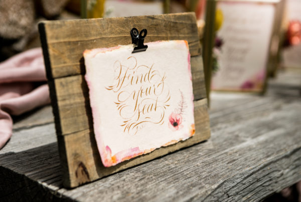 hochzeit kalligraphie büttenpapier