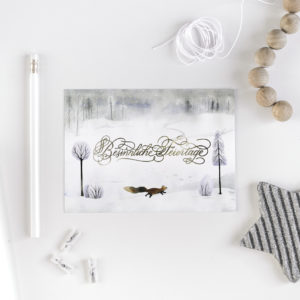 kalligraphie weihnachtskarte