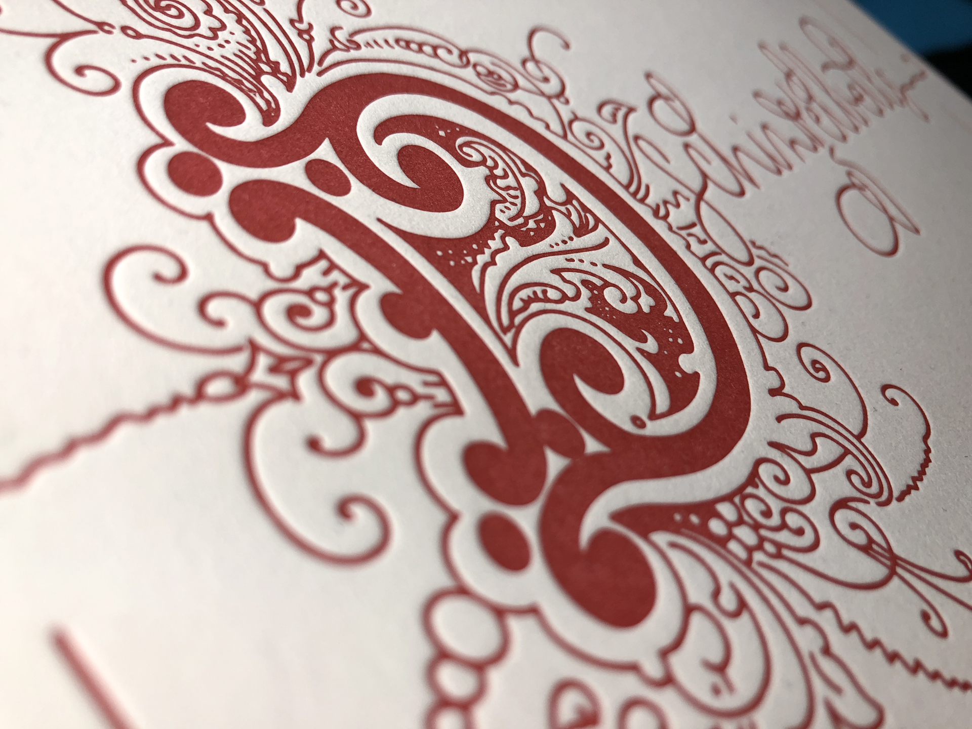 letterpress kalligraphie weihnachtskarte